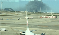 آتش‌سوزی گسترده در فرودگاه بارسلونا