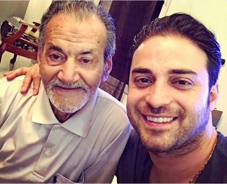 بابک جهانبخش در کنار پدربزرگش /عکس