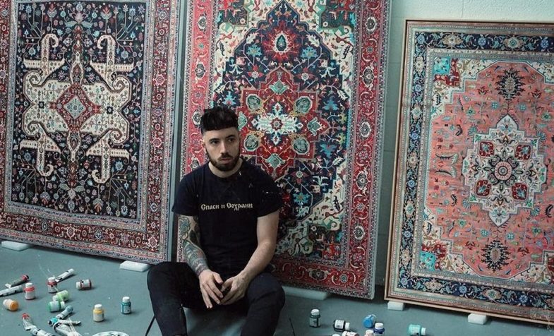 نقاشی‌های مرد آمریکایی به سبک فرش ایرانی!