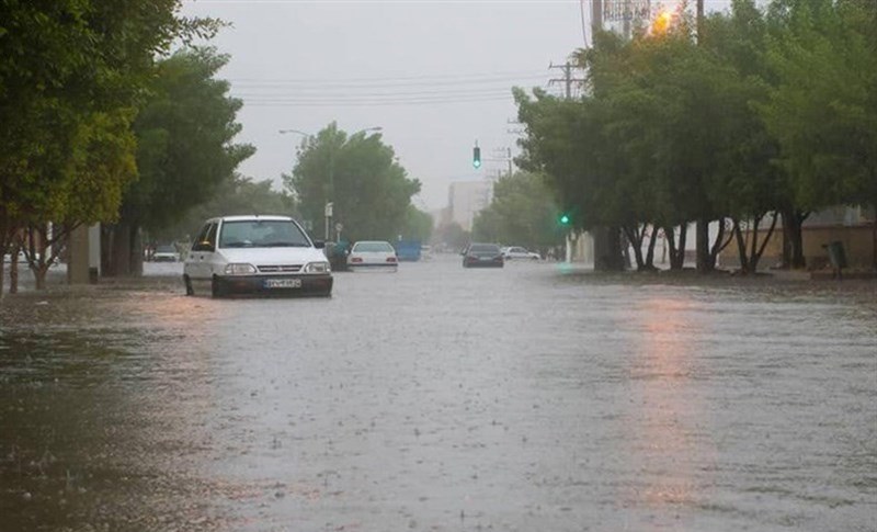 بارش شدید باران" و سیلابی شدن رودخانه‌ها